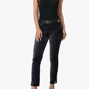 PAIGE PANTS CINDY TWISTED SEAM VELVET DEEP NAVY BLUE STRETCH JEAN Sz#27 New
